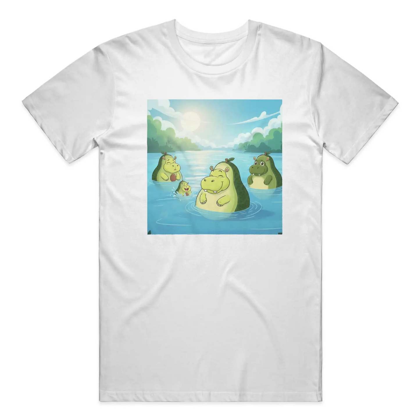 Snackimals Avocado Hippo Splash Tee - Float fresh, live ripe.