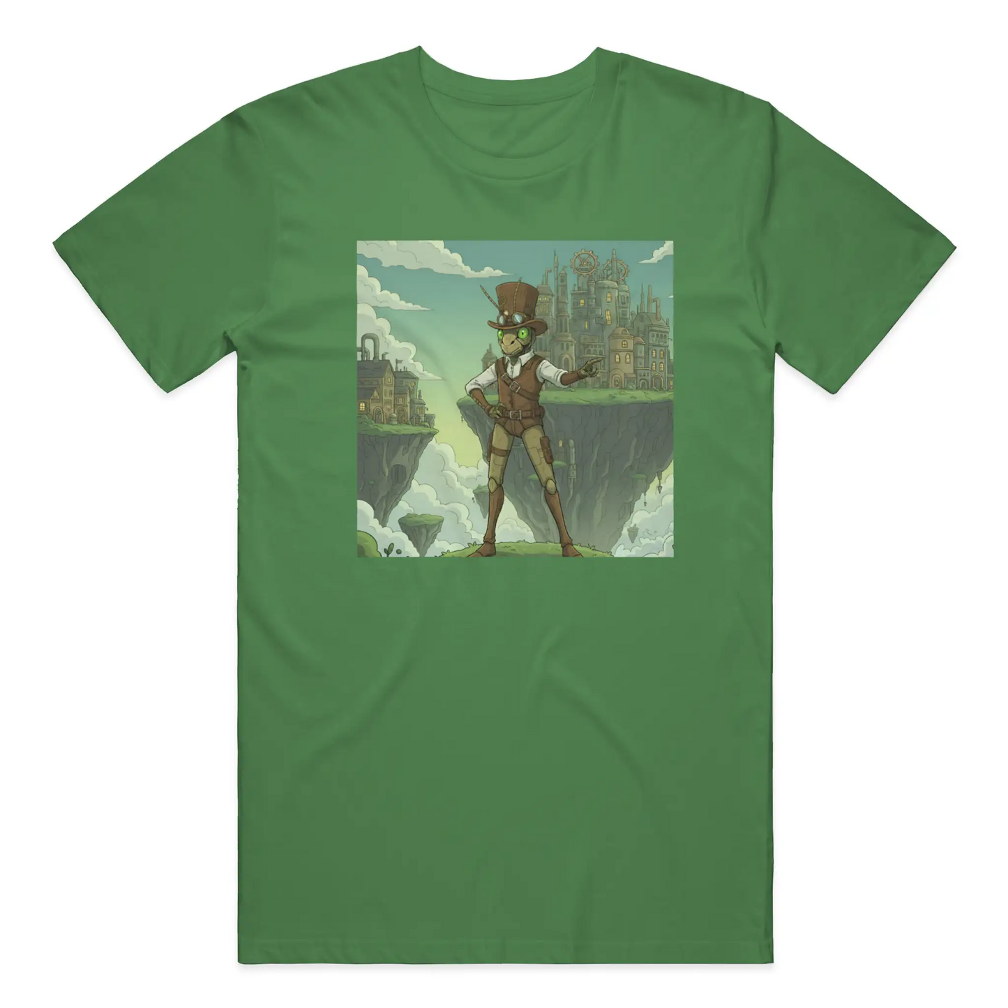 Steampunk Clockwork Grasshopper Adventurer - Gear up. Jump higher.