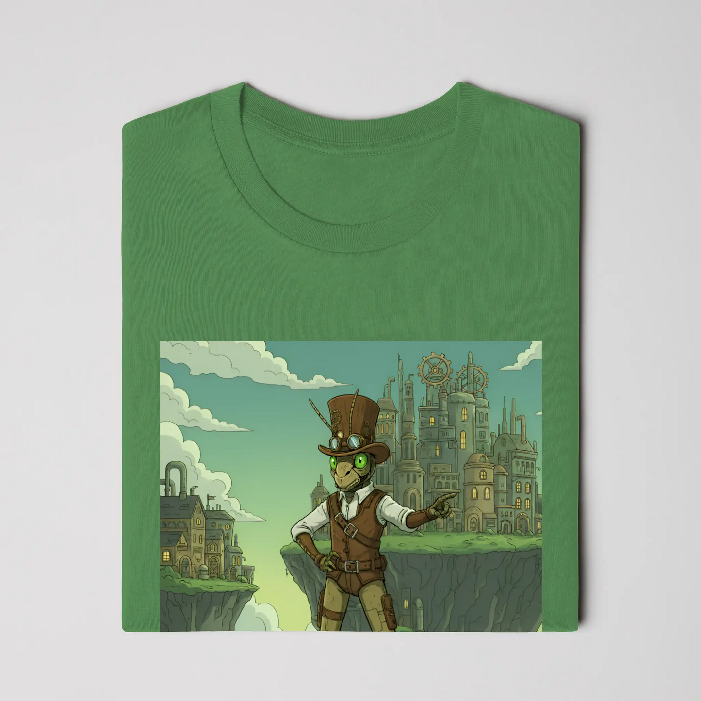 Steampunk Clockwork Grasshopper Adventurer - Gear up. Jump higher.