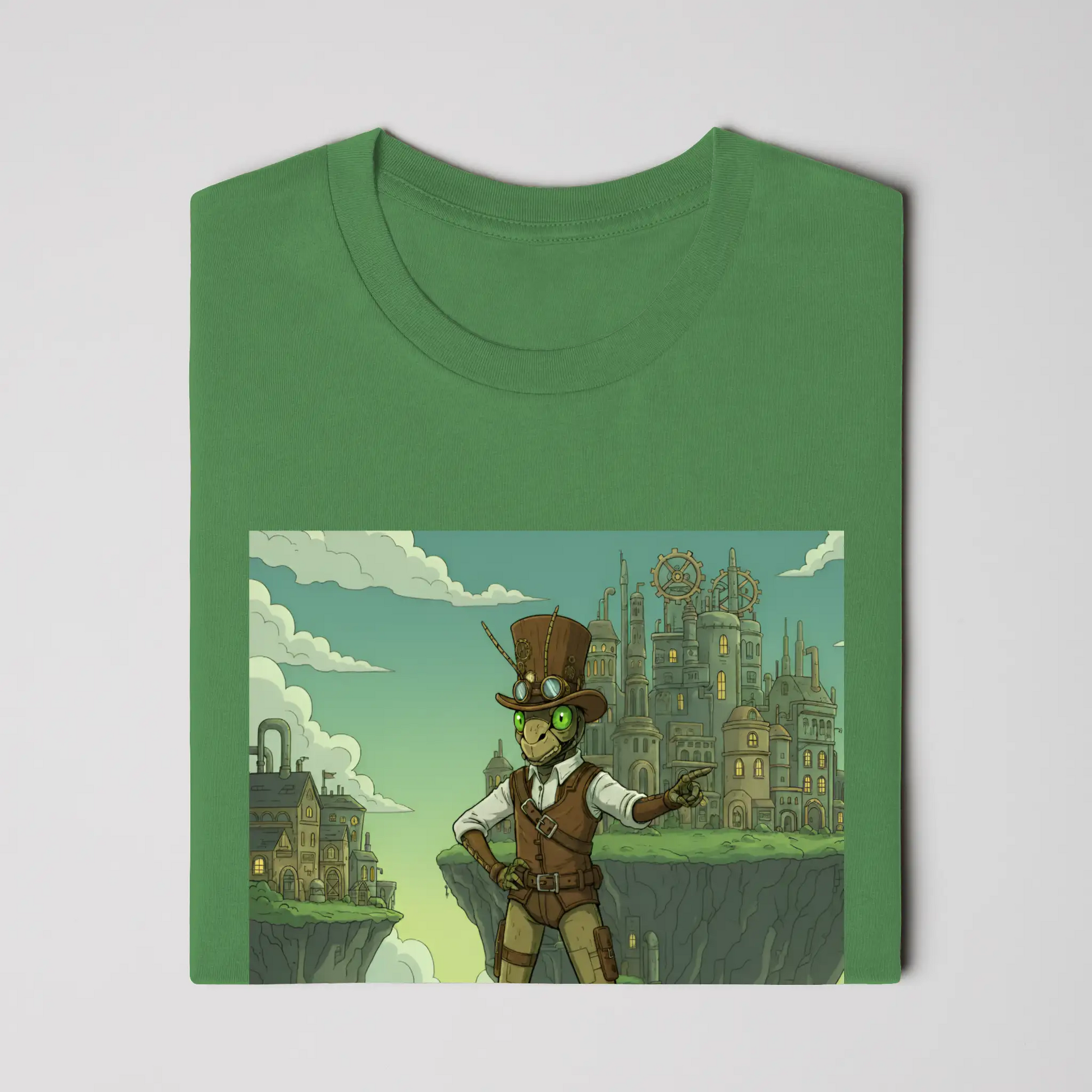 Steampunk Clockwork Grasshopper Adventurer - Gear up. Jump higher.