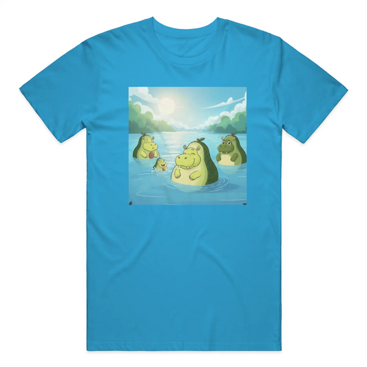 Snackimals Avocado Hippo Splash Tee - Float fresh, live ripe.