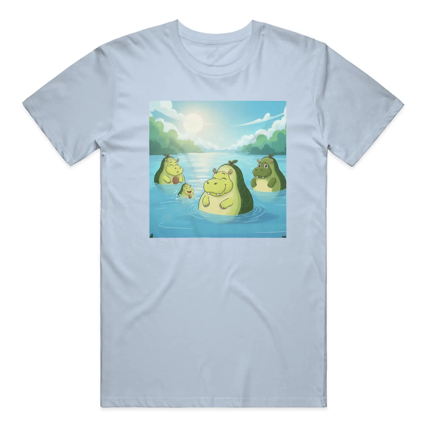 Snackimals Avocado Hippo Splash Tee - Float fresh, live ripe.