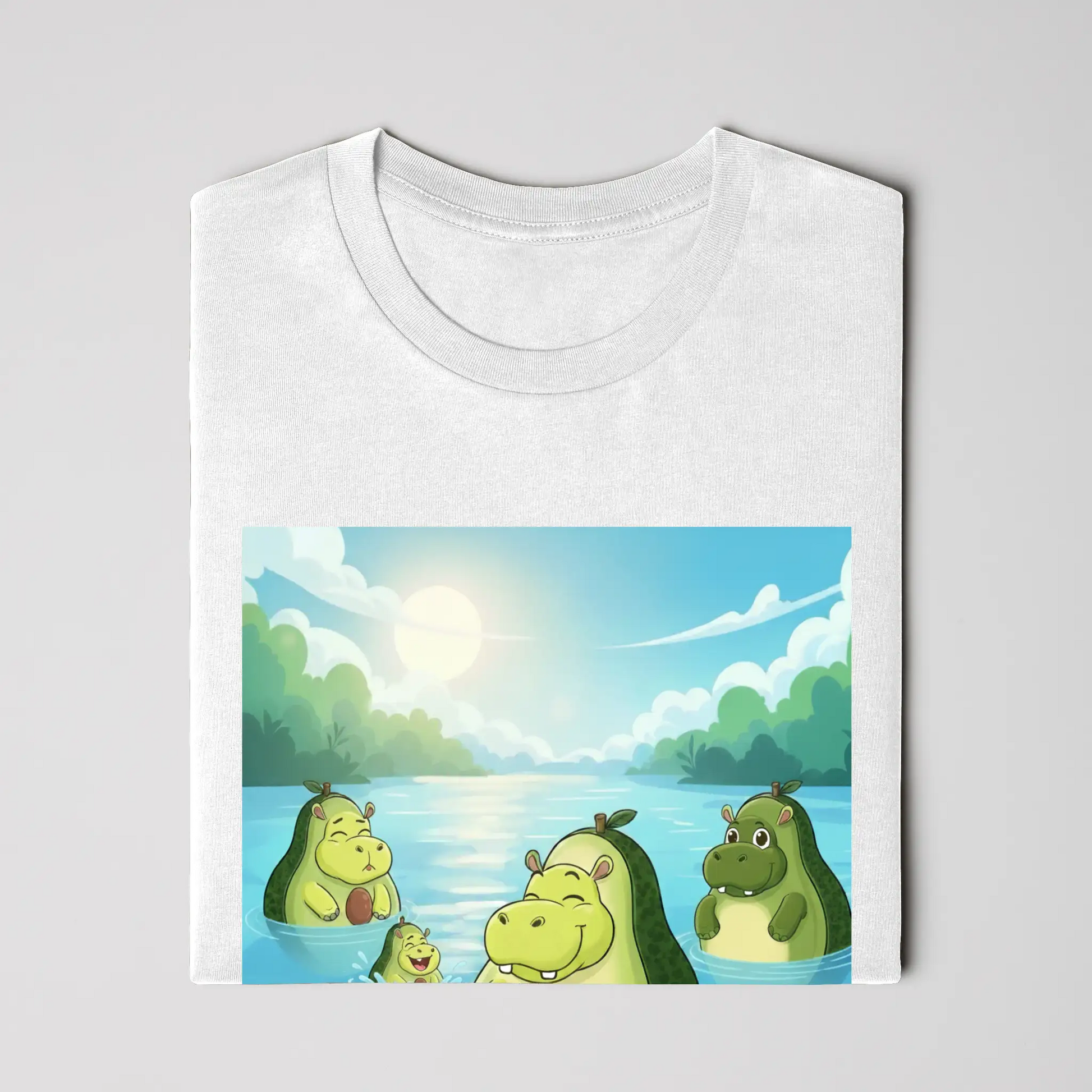 Snackimals Avocado Hippo Splash Tee - Float fresh, live ripe.
